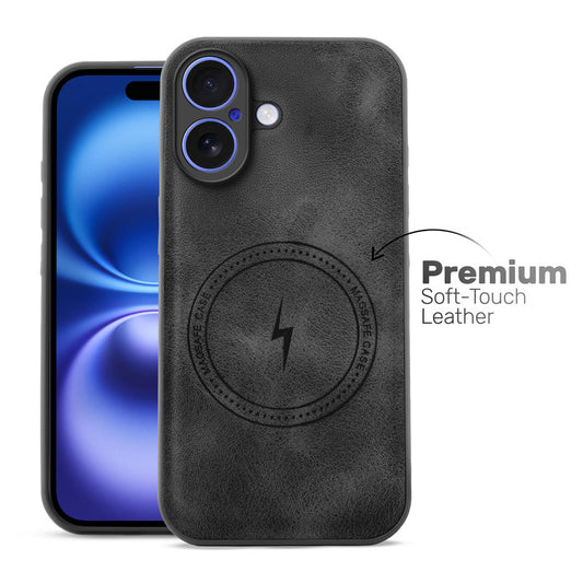 Refined PU Leather Case for Apple iPhone 16 Plus