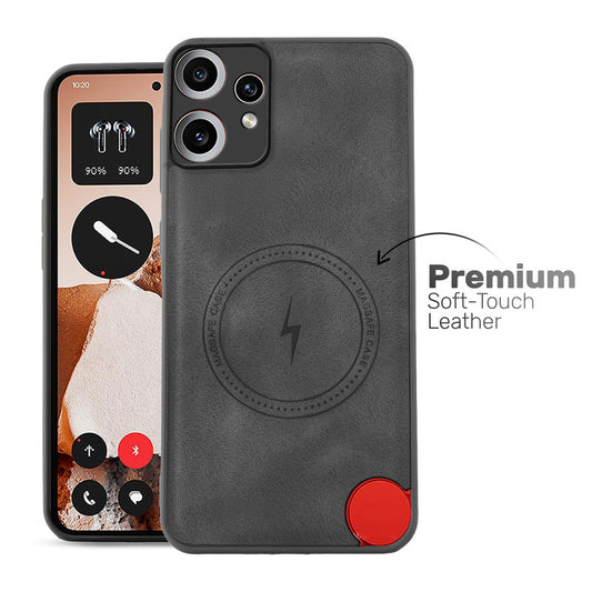 Refined PU Leather Case for CMF Nothing Phone 2 Pro , with Support for MagSafe & Wireless Accessories