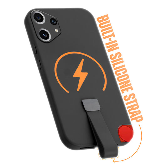 Compact and Stylish Silicon Finish Hard Cover For CMF Nothing Phone 2 Pro with Integrated Grip Strap & MagSafe Charging Support