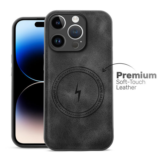 Refined PU Leather Case for Apple iPhone 14 Pro