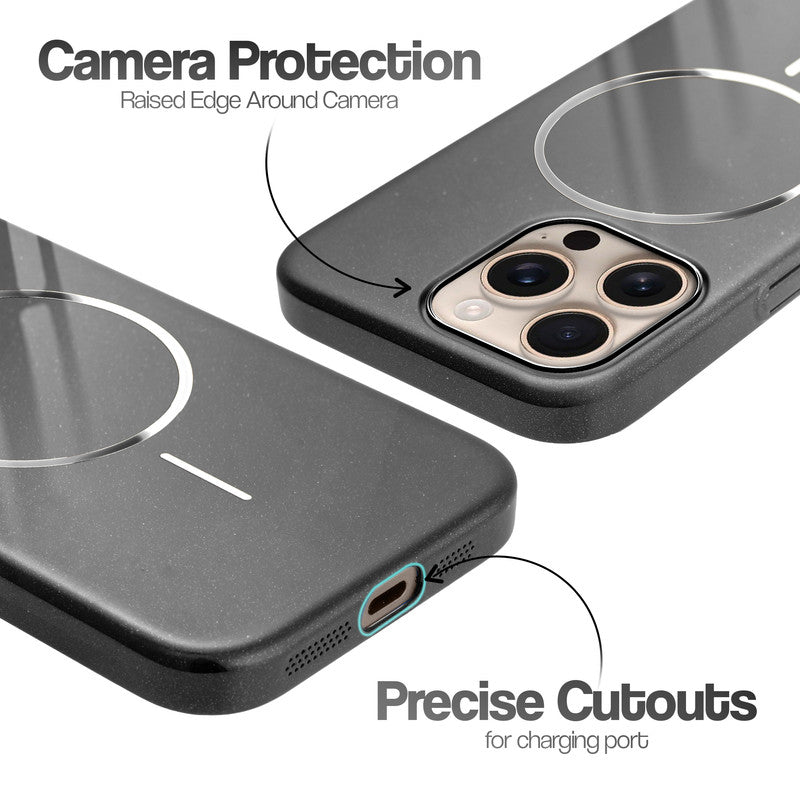 Smooth & Shiny Glossy Hard Back Cover Case For Apple iPhone 16 Pro With Wireless Charging Support Support
