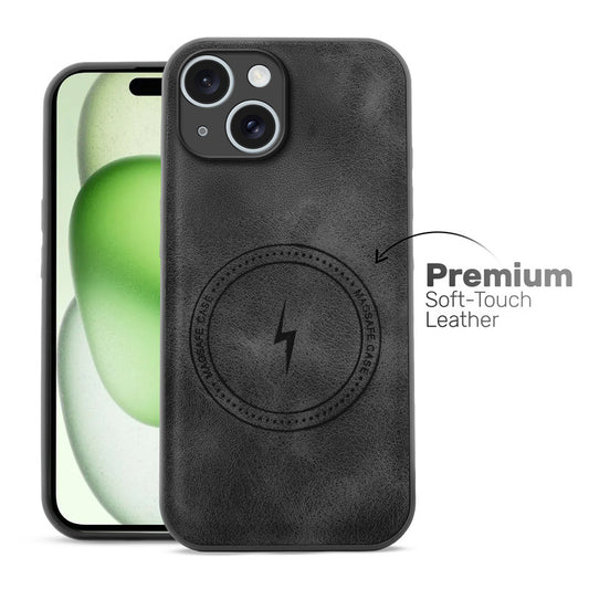 Refined PU Leather Case for Apple iPhone 15 Plus