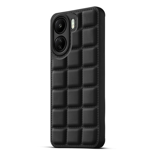 3D Grid Thread Design Silicone Phone Case Cover for Redmi 13C 4G