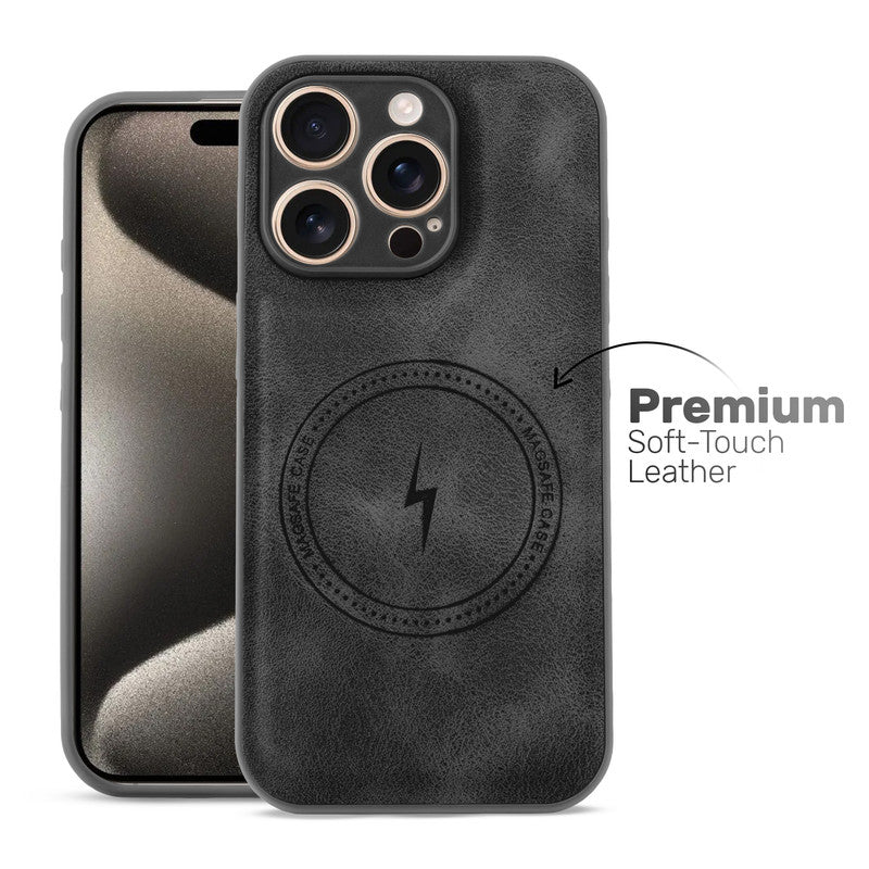 Refined PU Leather Case for Apple iPhone 15 Pro Max