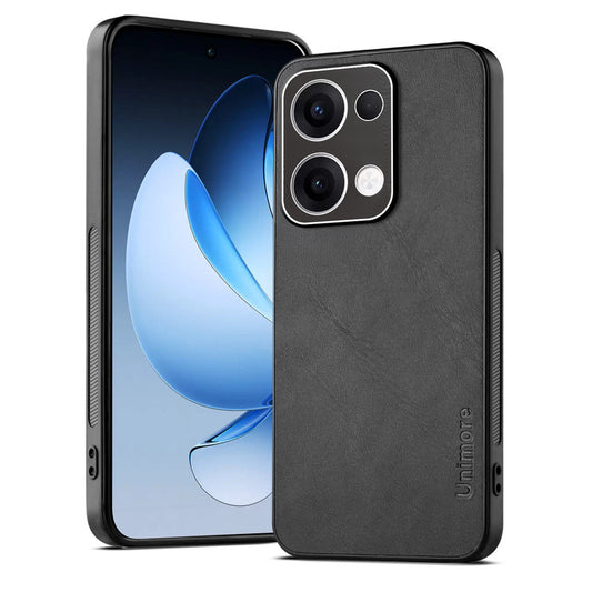 Unimore Leather Hard Case with Shiny Camera Protection For Oppo Reno 13 5G