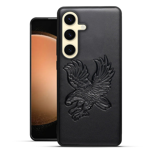 Eagle Textured Leather Back Case Cover for Samsung S23 FE 5G