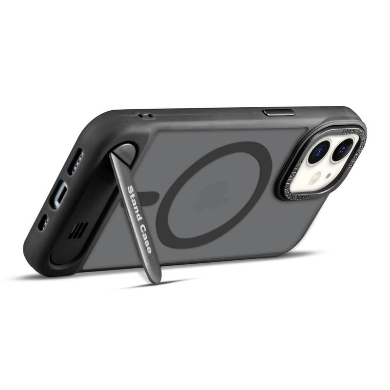 Semi-Transparent Hard Back & Wireless Charging Support Compatible With Kickstand Back Case Apple iPhone 11