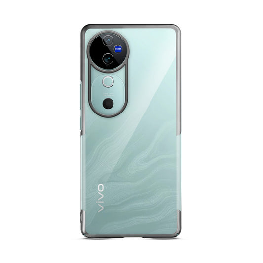 Crystal Clear Premium Case with Shiny Colorful Edges and Precise Cutouts for Vivo V40 5G