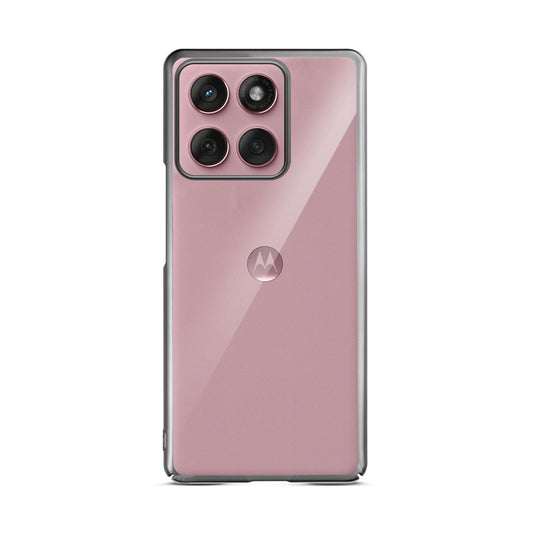 Crystal Clear Premium Case with Shiny Colorful Edges and Precise Cutouts for Motorola Moto Edge 60 Fusion 5G