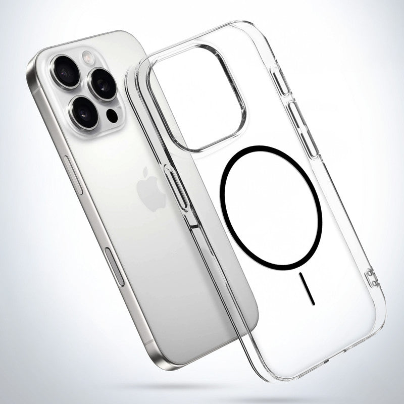 Crystal Clear Anti-Yellowing Wireless Charging Support Case For Apple iPhone 15 Pro Max