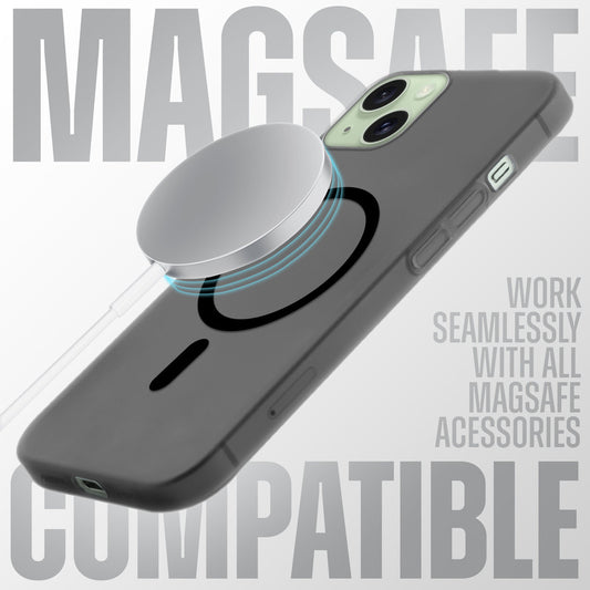 Sleek Frosted Matte Hard Case with MagSafe Support For Apple iPhone 15