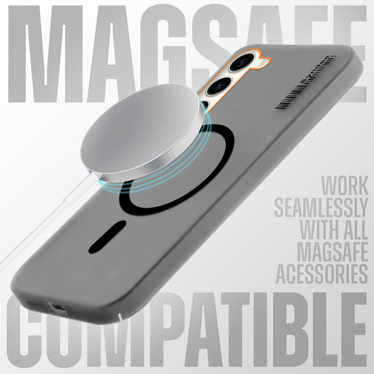 Elegant Colorful Frosted Matte Back With MagSafe Support Back Case For Samsung S23 5G