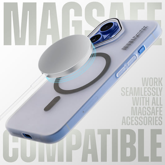 Elegant Frosted Matte Slim Back With MagSafe Support Back Case For Apple iPhone 16