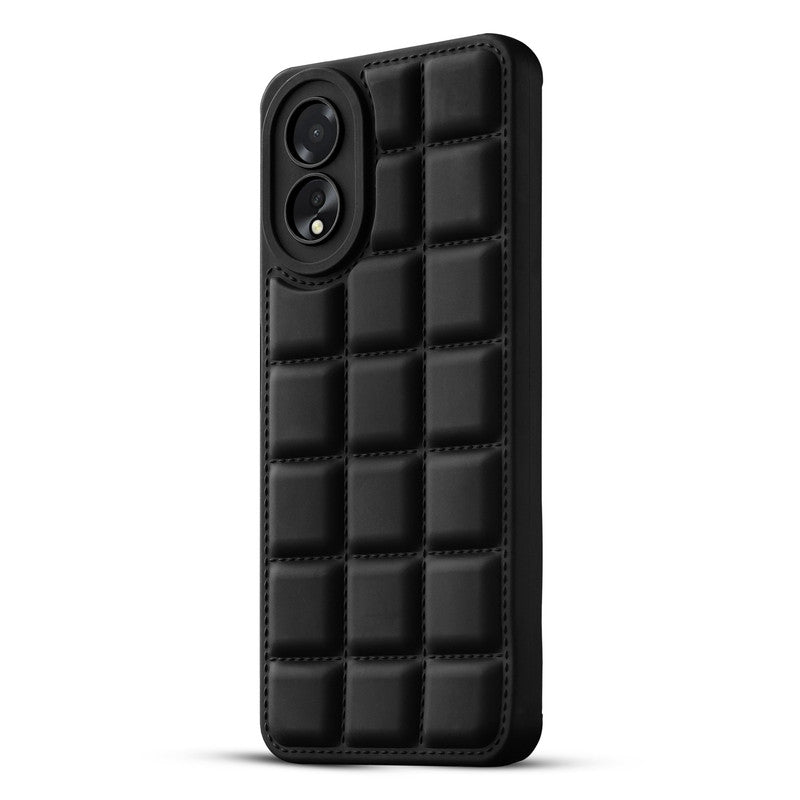 3D Grid Thread Design Silicone Phone Case Cover for Oppo A18