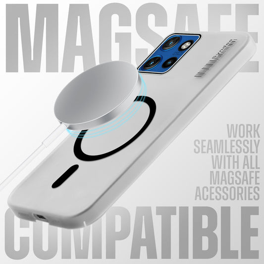 New Elegant Frosted Matte Slim Back With MagSafe Support Back Case For Motorola Moto Edge 50 5G