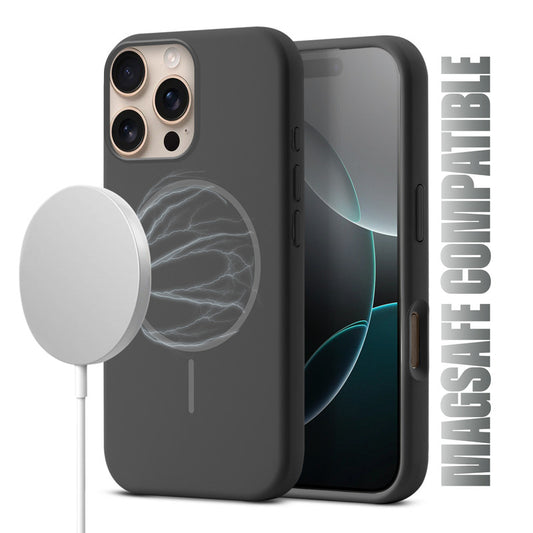 Liquid Silicon With Microfiber Lining Back Case For Apple iPhone 16 Pro Max (MagSafe Compatible)