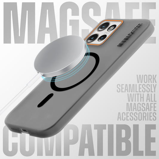Elegant Colorful Frosted Matte Back With MagSafe Support Back Case For Motorola Moto Edge 50 5G
