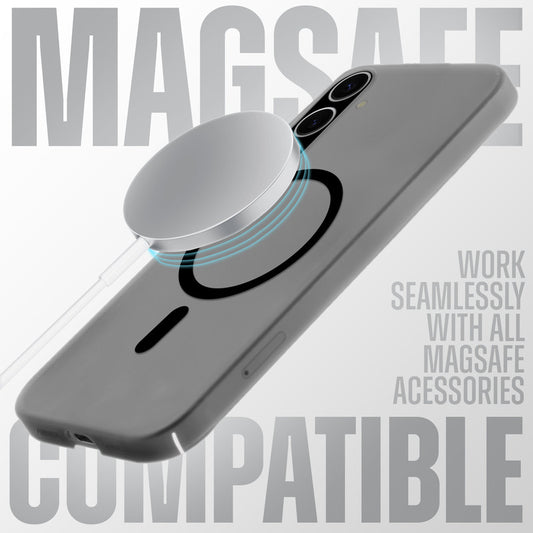 Sleek Frosted Matte Hard Back Cover With MagSafe Compatible Back Case for Samsung A56 5G