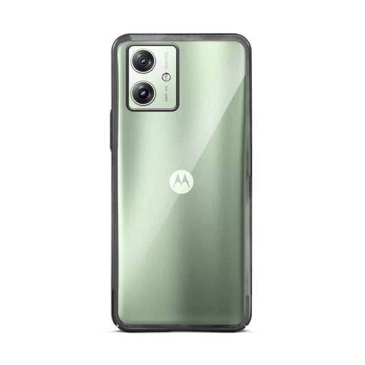 Crystal Clear Premium Shiny colorful Edges Hard Back Case For Motorola Moto G64 5G