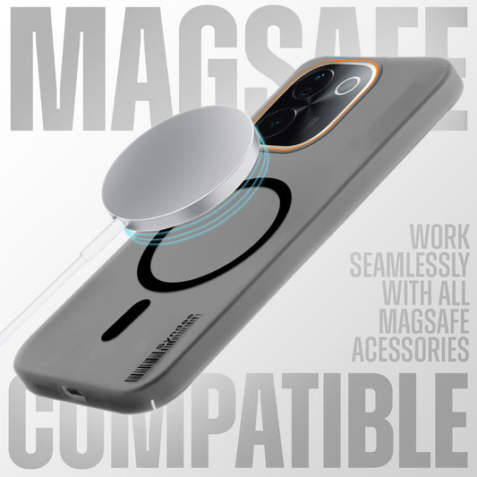 Elegant Colorful Frosted Matte Back With MagSafe Support Back Case For iQOO Z9s Pro 5G