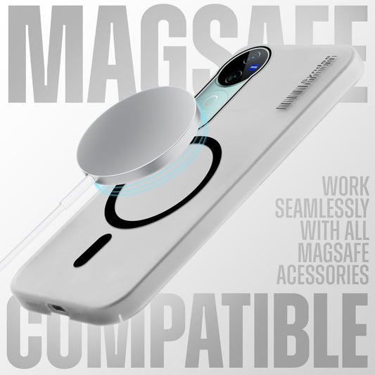 New Elegant Frosted Matte Slim Back With MagSafe Support Back Case For Vivo V40 5G