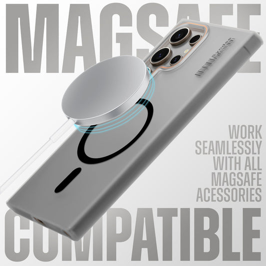Elegant Colorful Frosted Matte Back With MagSafe Support Back Case For Samsung S25 Ultra 5G