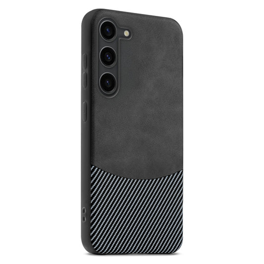 Modern Hybrid PU Leather With Checks Design Back Case For Samsung S23 5G with Sophisticated Style