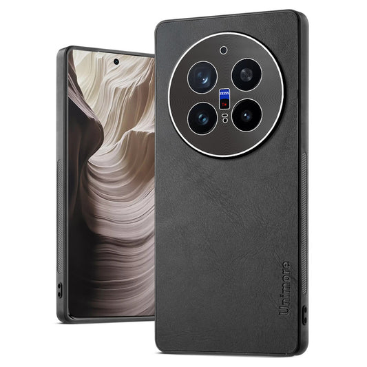Unimore Leather Hard Case with Shiny Camera Protection For Vivo X200 Pro 5G