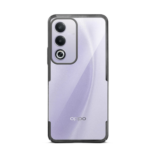 Crystal Clear Premium Case with Shiny Colorful Edges and Precise Cutouts for Oppo A3 Pro 5G
