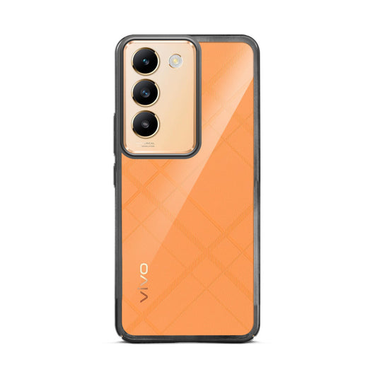Crystal Clear Premium Shiny colorful Edges Hard Back Case For  Vivo Y200E 5G
