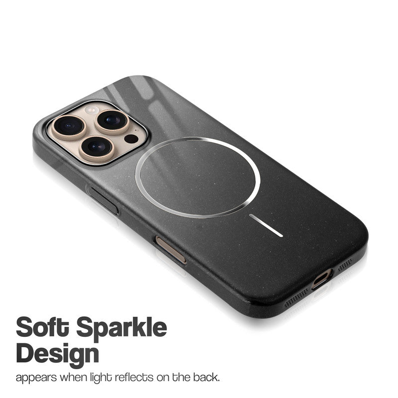 Smooth & Shiny Glossy Hard Back Cover Case For Apple iPhone 16 Pro With Wireless Charging Support Support