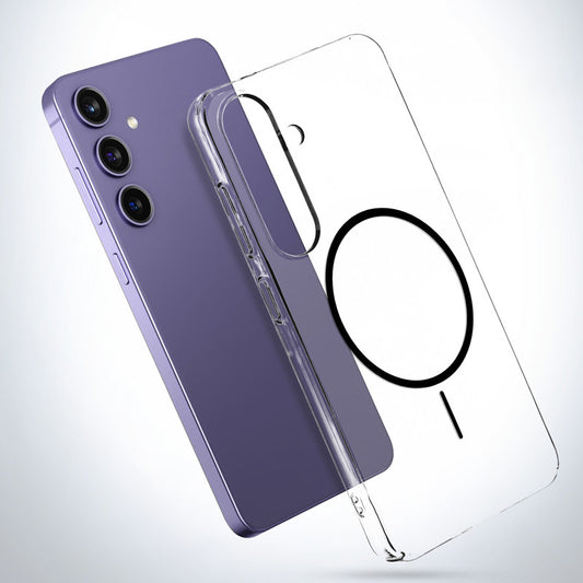 Crystal Clear Transparent Hard Back Anti-Yellowing with MagSafe Compatibility Phone Case For Samsung S24 5G