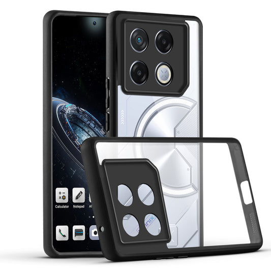 Premium Silicon Coloured Soft Framed Case with Clear Back Cover For Infinix GT 20 Pro 5G