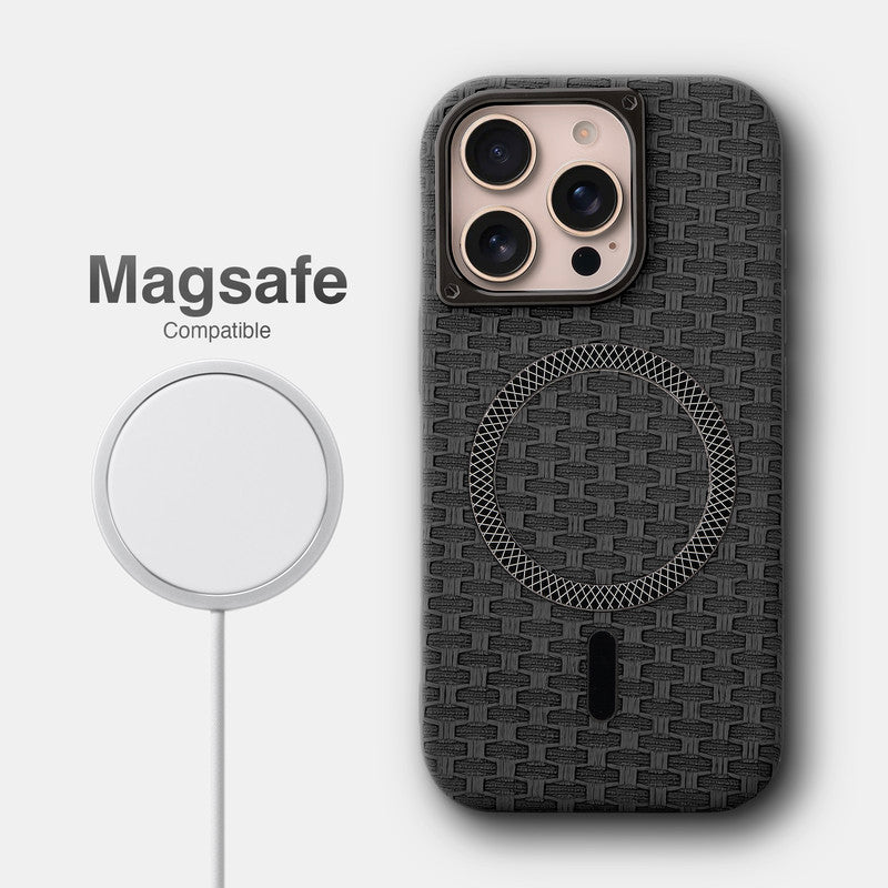 Rugged Silicone Grip Mobile Back Cover Case For Apple iPhone 16 Pro With Wireless Charging Support Support