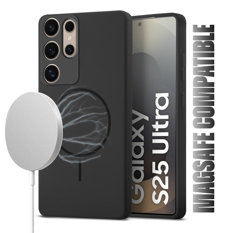 Wireless Charging Support Compatible Liquid Silicone Case For Samsung S25 Ultra 5G With Camera Protection