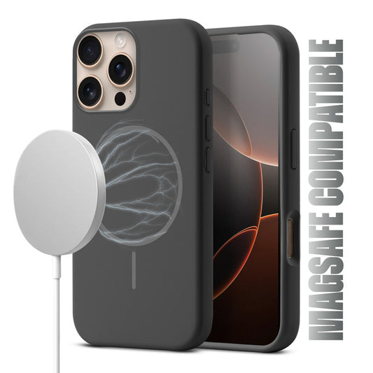Liquid Silicon With Microfiber Lining Back Case For Apple iPhone 16 Pro (MagSafe Compatible)