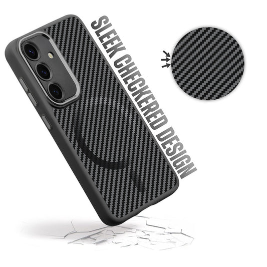 Premium Tech Weave Design With MagSafe Compatible Back Case For Samsung S24 5G