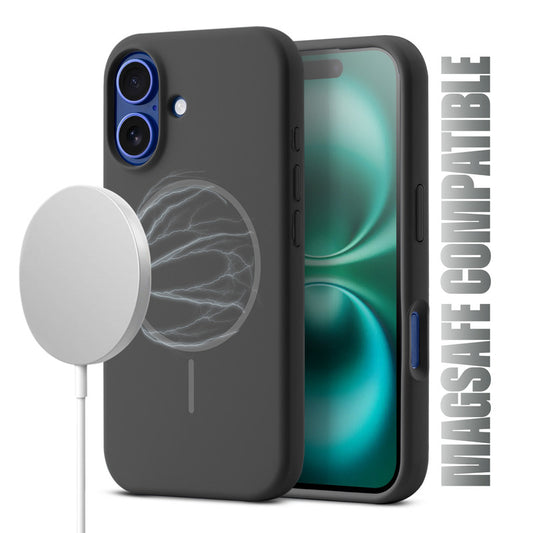 Liquid Silicon With Microfiber Lining Back Case For Apple iPhone 16 Plus (MagSafe Compatible)
