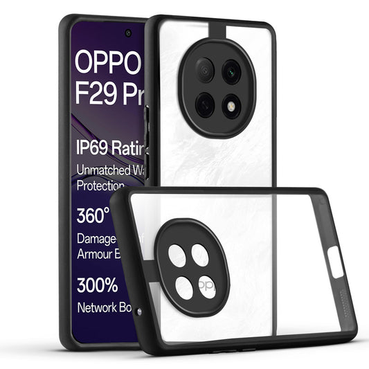 Premium Silicon Coloured Soft Framed Case with Clear Back Cover For Oppo F29 Pro 5G