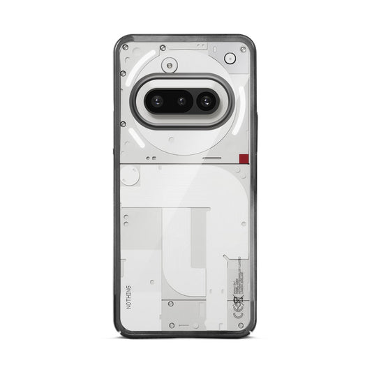 Crystal Clear Transparent Premium Shiny colorful Edges Hard Back Case For Nothing Phone 3A 5G
