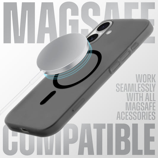 Sleek Frosted Matte Hard Case with MagSafe Support For Apple iPhone 16