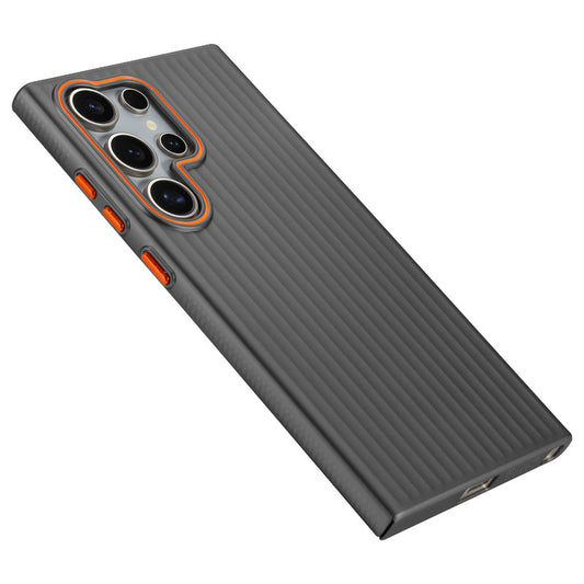 Titanium Grid Armor Hard Back Case For Samsung S22 Ultra 5G