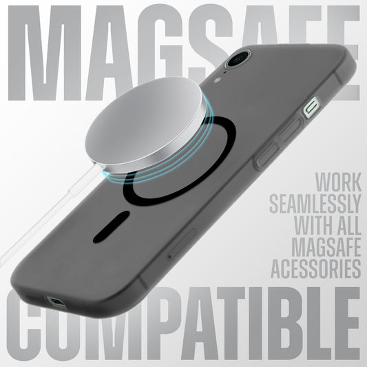 Sleek Frosted Matte Hard Back Cover With MagSafe Compatible Back Case for Apple iPhone XR