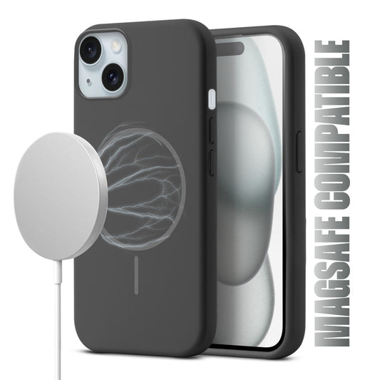 Liquid Silicon With Microfiber Lining Back Case For Apple iPhone 15 (MagSafe Compatible)