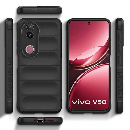 Premium Liquid Silicone Comfort Grip Case for Vivo V50 5G with Soft Touch Matte TPU