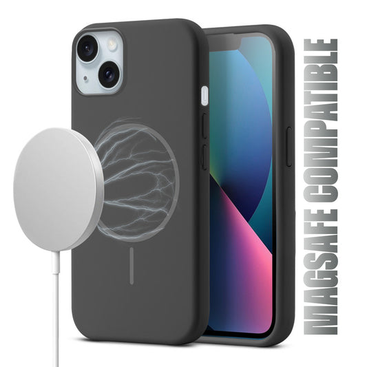 Liquid Silicon With Microfiber Lining Back Case For Apple iPhone 13 (MagSafe Compatible)