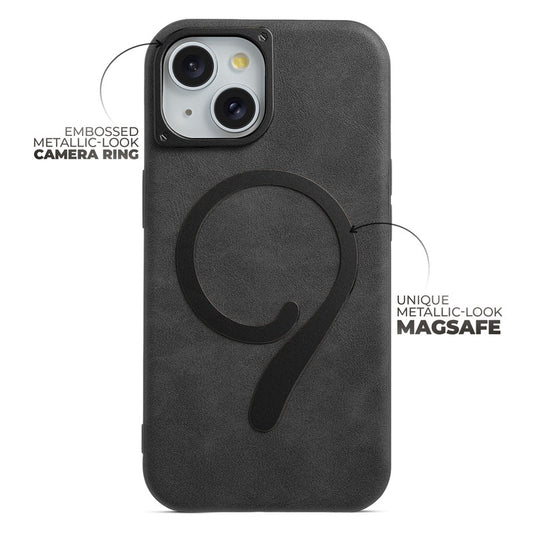 Prime Leather Wireless Charging Compatible Case for Apple iPhone 15