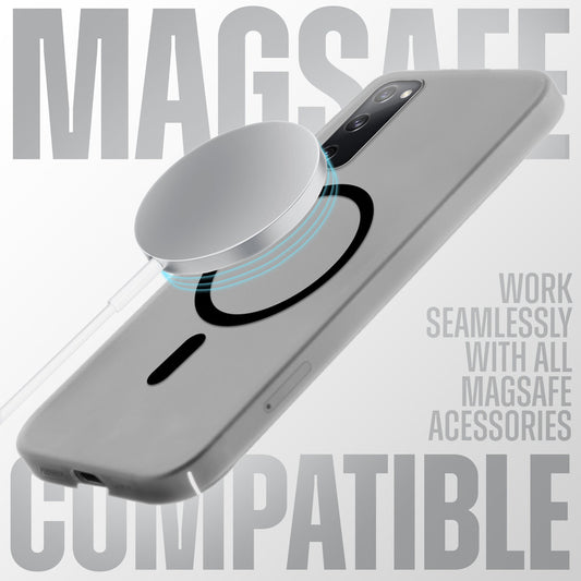 Sleek Frosted Matte Hard Back Cover With MagSafe Compatible Back Case for Samsung S20 FE 5G