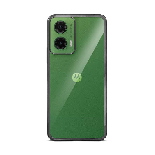 Crystal Clear Premium Shiny colorful Edges Hard Back Case For Motorola Moto G35 5G