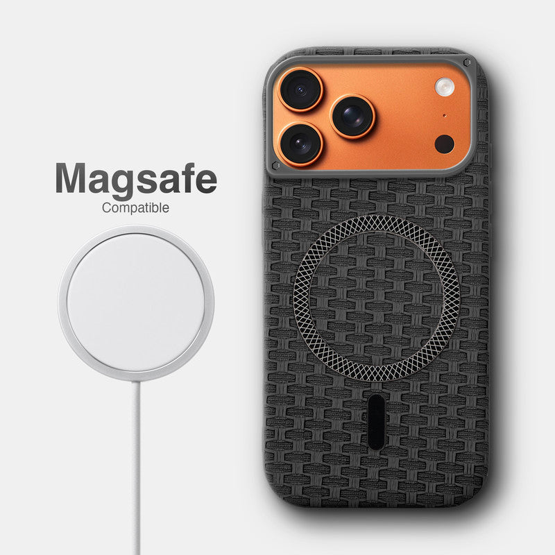 Rugged Silicone Grip Mobile Back Cover Case For Apple iPhone 17 Pro With Wireless Charging Support Support